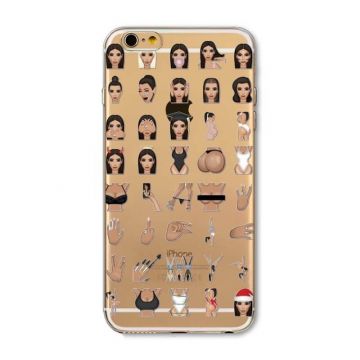 Kim Kardashian Emojis Model 2 iPhone 5/5S/SE-geval van Kim Kardashian Emojis Model 2