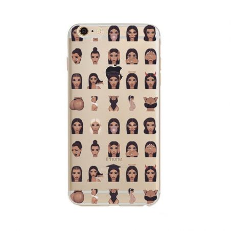 Achat Coque Kim Kardashian Emojis Modèle 3 iPhone 5/5S/SE COQ5X-512X