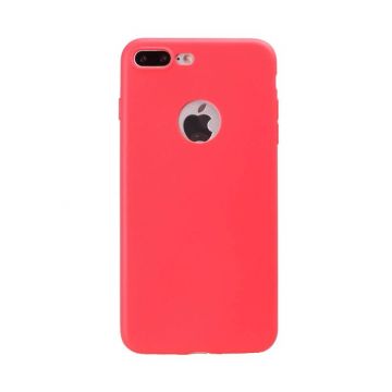 Siliconenhoesje voor iPhone 7 Plus - rood koraal