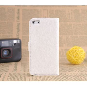 Achat Etui portefeuille stand blanc iPhone 5/5S/SE COQ5X-167