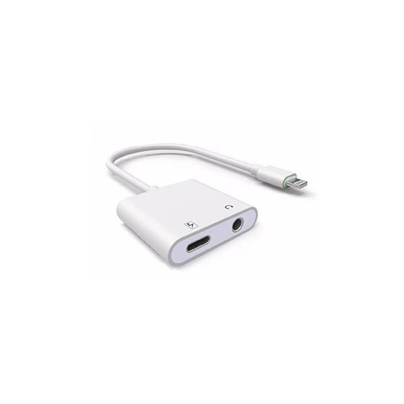 Adaptateur Apple Lightning vers Mini-Jack 3.5 mm Blanc - Câble