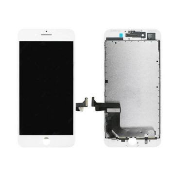Trop Saint® Écran pour iPhone 7 Plus Blanc Outils Kit de Réparation avec Notice LCD Complet Patron de Repérage Magnetique Joint d'étanchéité et Verre Trempé 