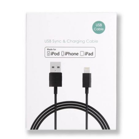 Black Lightning Kabel zertifiziert Apple Made for iPhone (MFI)  Ladegeräte - Batterien externe - Kabel iPhone 5 - 1