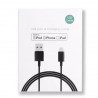 Câble Lightning noir certifié Apple Made for iPhone (MFI)