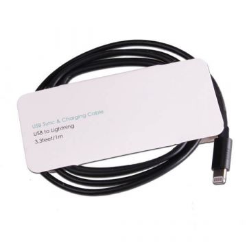 Black Lightning cable certified Apple Made for iPhone (MFI)  Chargers - Powerbanks - Cables iPhone 5 - 2