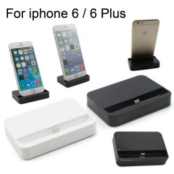 Zwart dockstation voor iPhone 5/5S/5C, iPhone 6/6S en 6plus/6S Plus.  Steunen en dokken iPhone 5 - 2