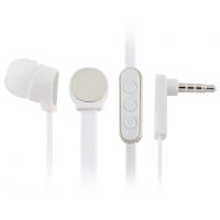 Achat Ecouteurs de qualité In Ear avec micro et commande + - couleur blanc