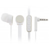 Ecouteurs de qualité In Ear avec micro et commande + - couleur blanc 