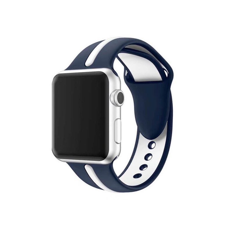 Bracelet Apple Watch Sport bande silicone 42mm Bleu