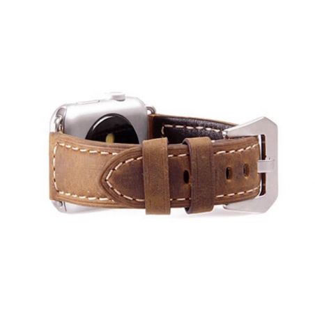 Achat  Bracelet cuir brun pour Apple Watch 40mm & 38mm avec adapteurs WATCHACC38-012