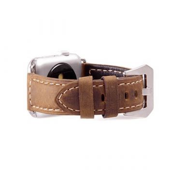 Achat Bracelet cuir brun pour Apple Watch 44mm & 42mm avec adapteurs WATCHACC42-008