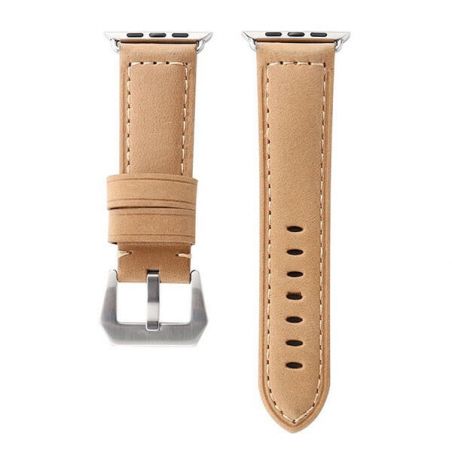 Achat Bracelet cuir beige pour Apple Watch 44mm & 42mm avec adapteurs WATCHACC42-010