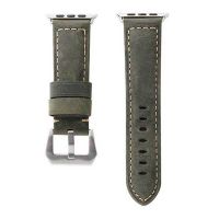 Leather dark green Apple Watch 38mm bracelet with adapters