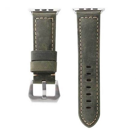 Achat Bracelet cuir kaki pour Apple Watch 44mm & 42mm avec adapteurs WATCHACC42-011