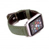 Khaki-Lederband für Apple Watch 44mm & 42mm mit Adaptern