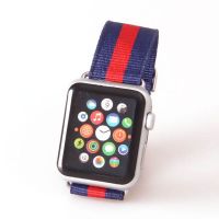 Geweven Nylon Band gevoerde ontwerp Apple horloge 38 mm