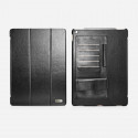 Business case in black leather multi-card Icarer for iPad Pro 12.9" (2015)