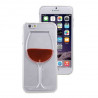 Transparentes TPU Case Weinglas für iPhone 7 Plus / iPhone 8 Plus