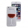 Coque TPU transparente Verre de Vin pour iPhone 7 et iPhone 8