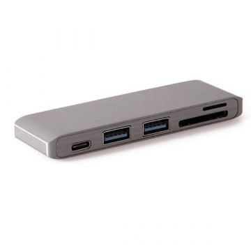 Multi Hub-poorten (Type-C, USB, Micro SD, SD, SD)