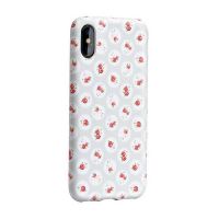 Beige case with flower print iPhone X
