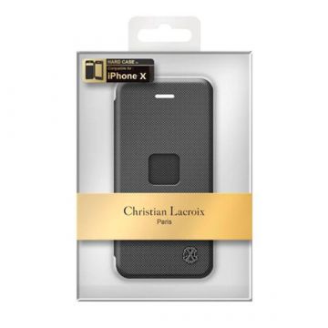 Black Port Folio Case iPhone X Christian Lacroix
