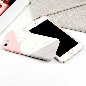 Hartschalenetui Soft Touch geometrischer Marmor iPhone 7 / iPhone 8
