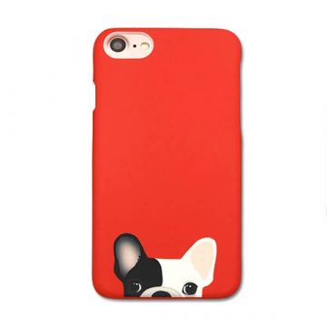 Hard case Soft Touch Franse Bulldog iPhone 7 / iPhone 8