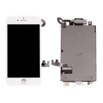 Complete 2nd quality Glass digitizer, LCD Retina Screen for iPhone 7 White
