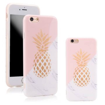 TPU Soft case pineapple - marble iPhone 6 / iPhone 6S