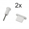 2X Kit cache poussière iPhone 5 lightning et jack