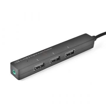 USB-C Hub to 3 USB and Audio Adapter