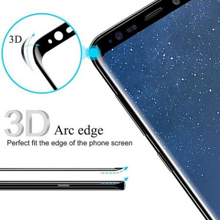 Volledige contour 3D gehard glas zwart voor Samsung Galaxy S8 Plus display  Beschermende films Galaxy S8 Plus - 2