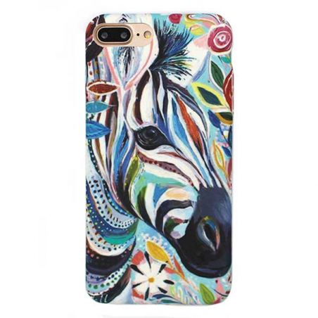 Hard case Soft Touch Art Series Zebra iPhone 8 Plus / 7 Plus