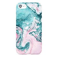 Hard case Soft Touch green and pink marble iPhone 8 / iPhone 7