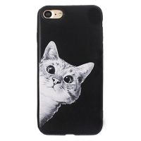 Hard case Soft Touch Curious Cat iPhone 8 Plus / 7 Plus