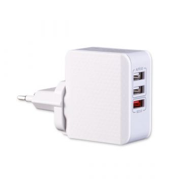 USB Lader 3 Poorten snel opladen  laders - Batterijen externes - Kabels iPhone 4S - 1