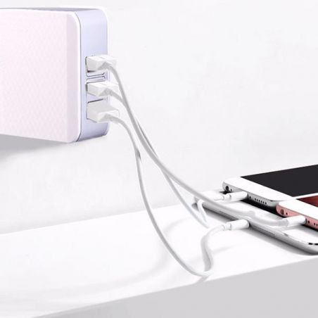 USB Ladegerät 3 Ports Schnellladung  Ladegeräte - Batterien externe - Kabel iPhone 4S - 5