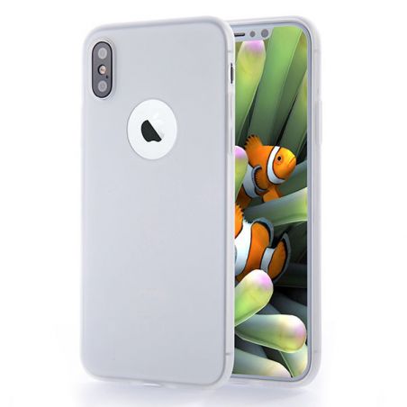 iPhone X Silikonhülle - Klar Weiß  Abdeckungen et Rümpfe iPhone X - 1