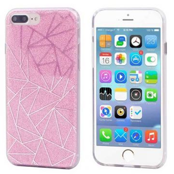 TPU Glitter en Geometrische Vormen Case iPhone 8 Plus / iPhone 7 Plus  Dekkingen et Scheepsrompen iPhone 8 Plus - 2