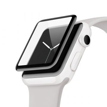 Volledig 3D-beschermingsfolie aan de voorkant gemaakt van Apple Watch 42 mm gehard glas