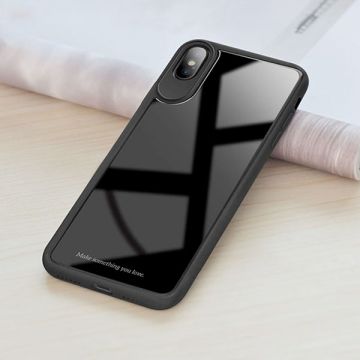 Achat Coque avec cadre en TPU et verre trempé pour iPhone X Xs COQXG-107