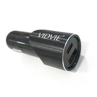 USB & Type-C auto-oplader en Vidvie bliksem kabel Vidvie Autoaccessoires iPhone X - 1
