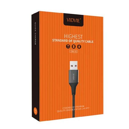 Achat Câble Lightning USB Nylon ultra résistant Vidvie CB416-SILV
