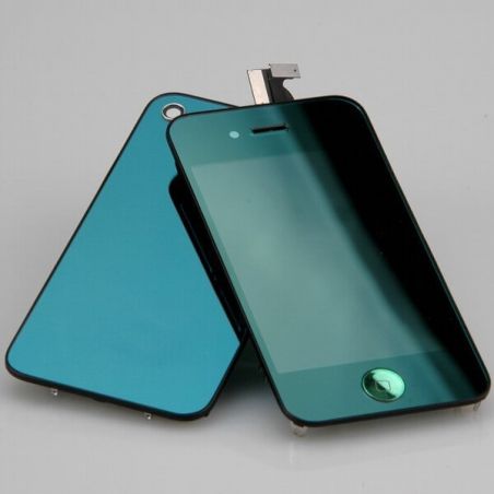 Vervangende achterwand iPhone 4 spiegels Blauw
