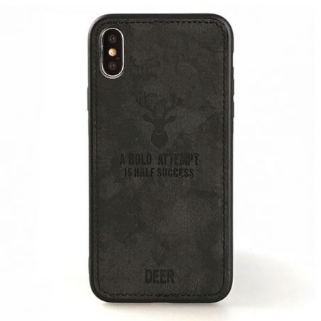 Achat Coque "Deer" effet cuir iPhone X Xs