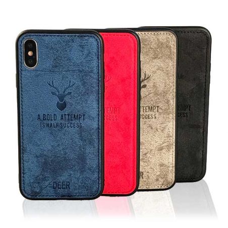 Soft "Deer" shell with velvet effect for iPhone X