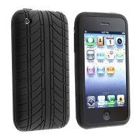 Soft Case Tire Design Black for iPhone 3G 3GS