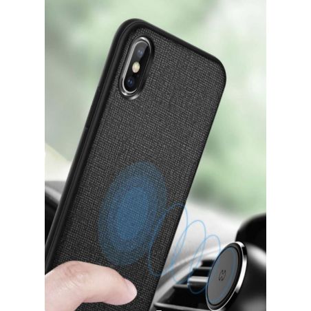 Achat Coque TPU effet cuir magnétique Bass Series - iPhone X / XS ACC-IPX-1