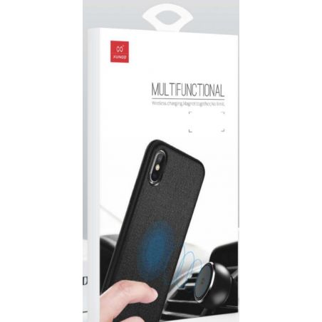 TPU shell with magnetic leather effect Bass Series BLACK for Huawei Mate 20 Pro